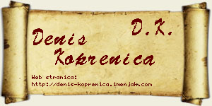 Denis Koprenica vizit kartica